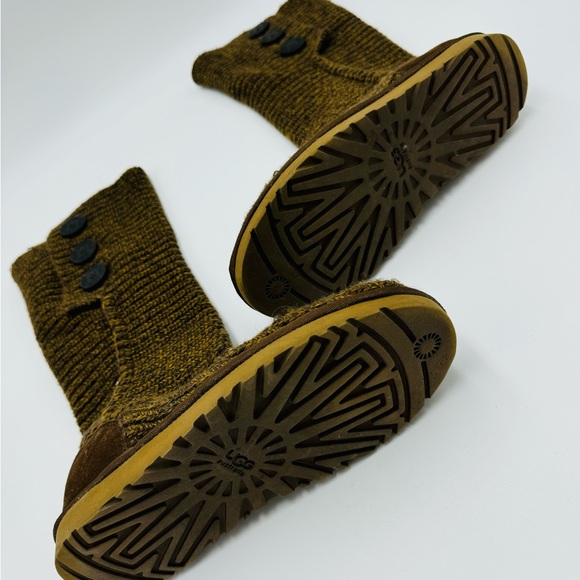 Ugg Classic Cardy Knit Sweater Boots Confetti Brown Green Size 8 - Picture 4 of 11